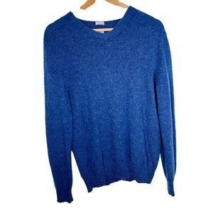 Article 365 Sweater‎ Mens XL Blue 100% Cashmere V-Neck Pullover